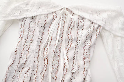 Vestido de Noite Suninheart com Manga Comprida e Renda – Luxo & Elegância 2026