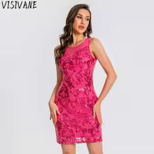 Mini Vestido Feminino com Lantejoulas – Elegância Vintage & Streetwear