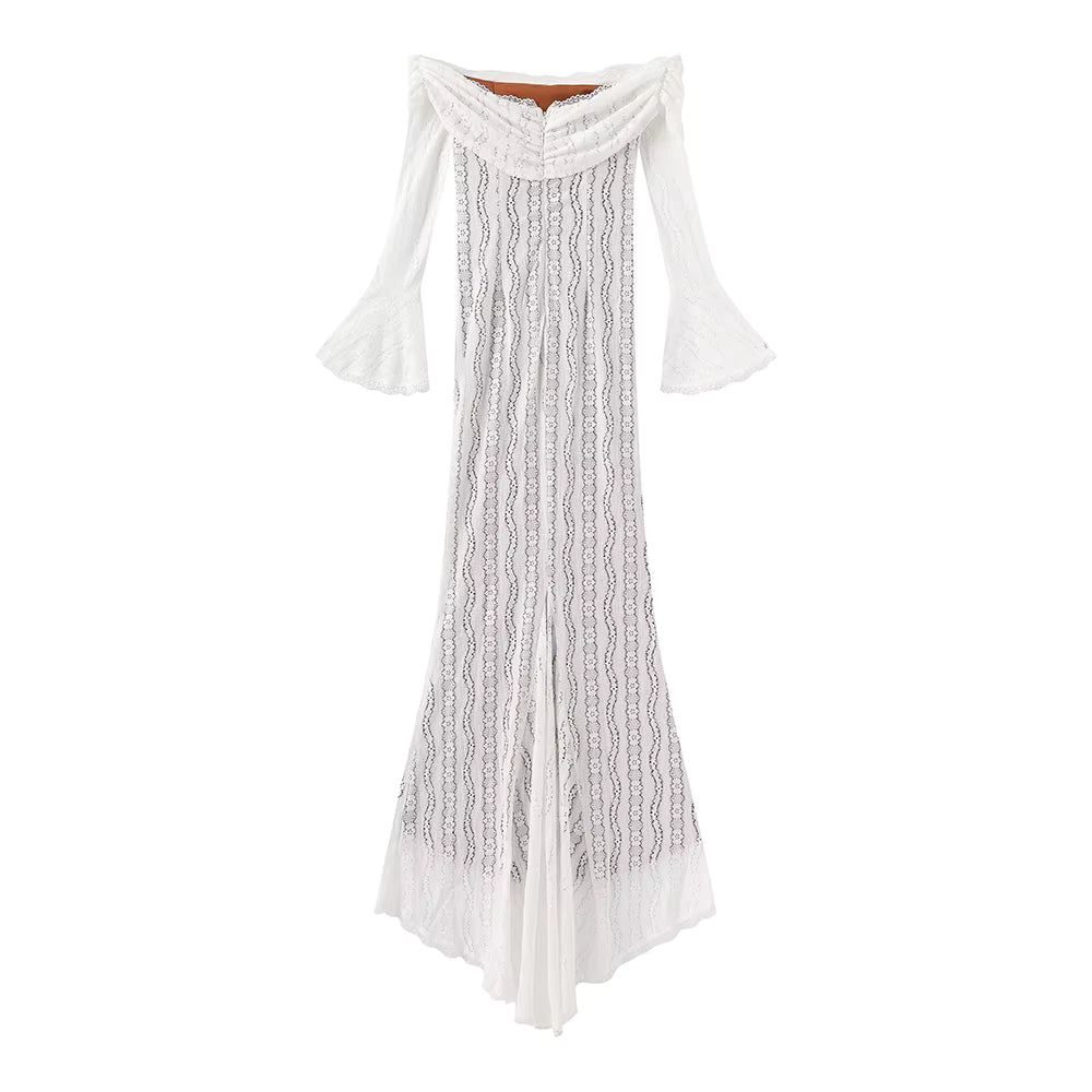 Vestido de Noite Suninheart com Manga Comprida e Renda – Luxo & Elegância 2026