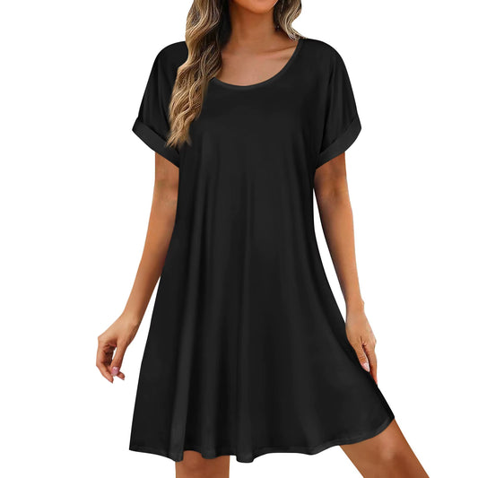 Vestido Básico de Verão Oversized – Conforto Casual com Elegância Minimalista