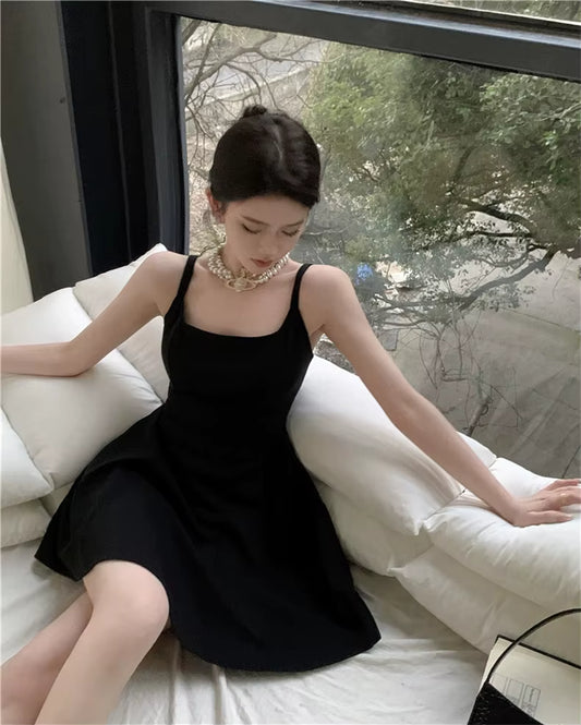 Vestido de Verão em Linha A – Elegância Minimalista de Inspiração Coreana