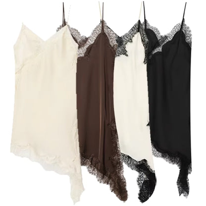 Vestido Mini Assimétrico em Renda – Sensualidade Elegante para Noites de Verão 2025